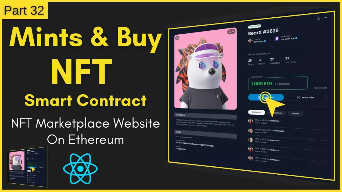 nft website with smart contract, nft marketplace